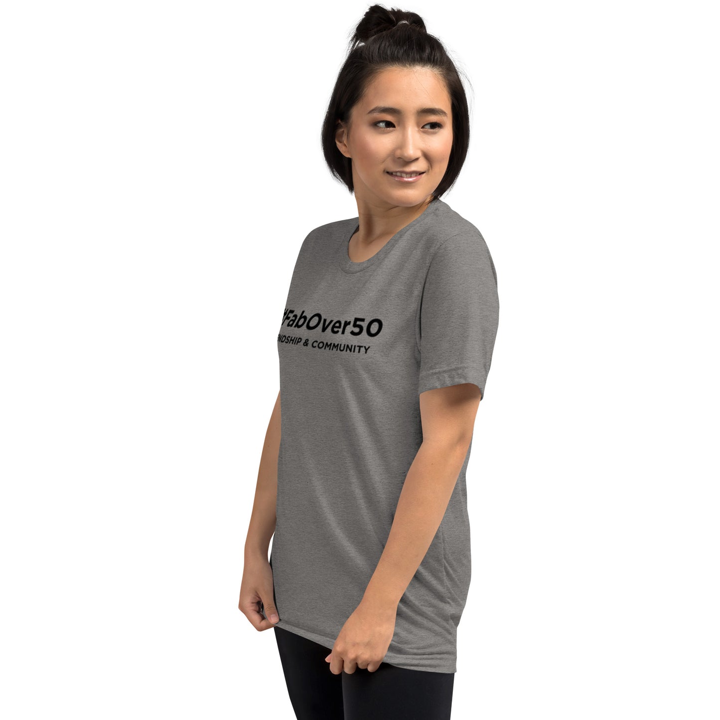 Short sleeve UNISEX Tri-Blend t-shirt Black Writing with Leaderboard Name on Back