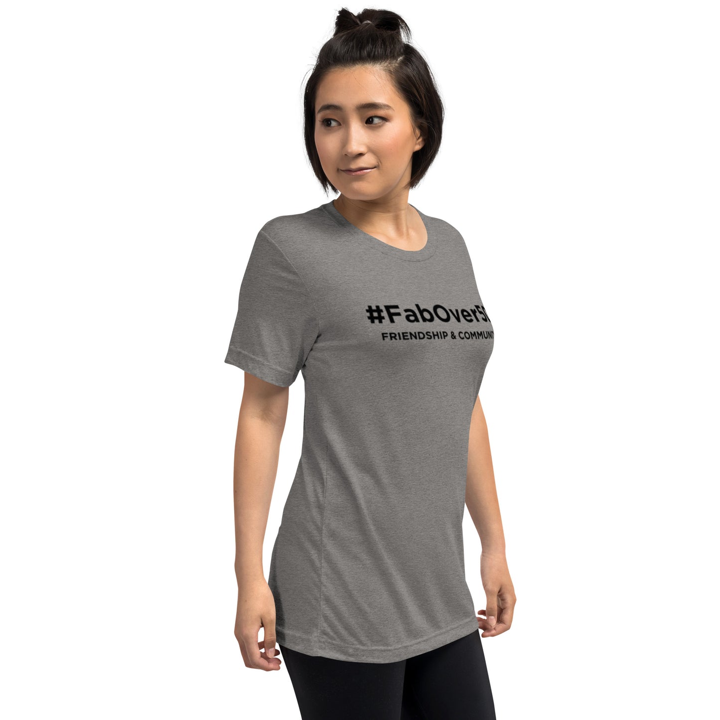 Short sleeve UNISEX Tri-Blend t-shirt Black Writing with Leaderboard Name on Back