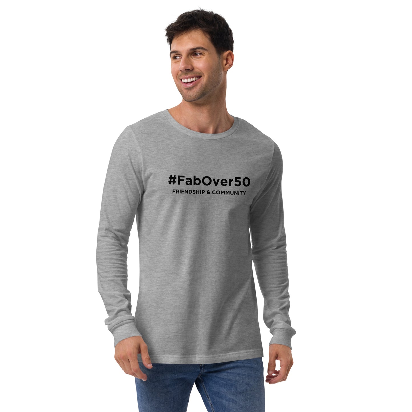 Unisex Long Sleeve Tee with Black Writing and Leaderboard Name on Back (No Logo)