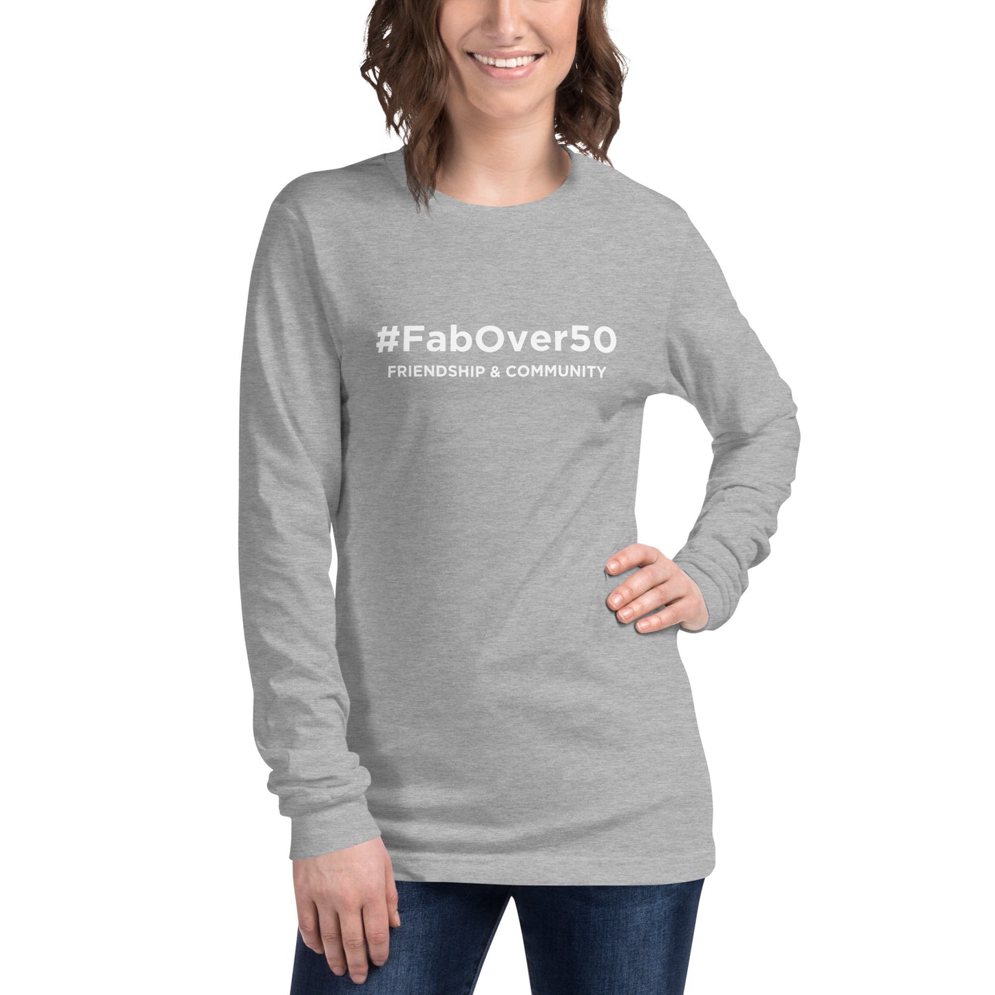 Unisex Long Sleeve Tee with White Writing and Leaderboard Name on Back (No Logo)