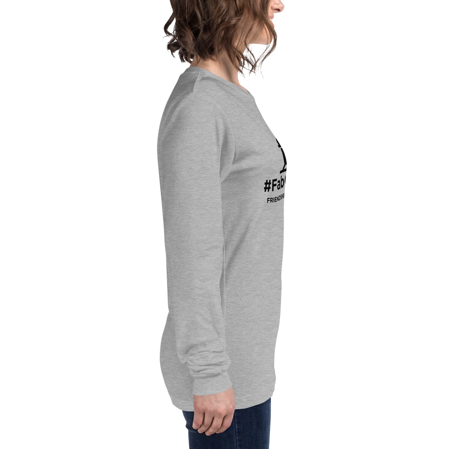 Unisex Long Sleeve Tee with Black Logo and Leaderboard Name on Back