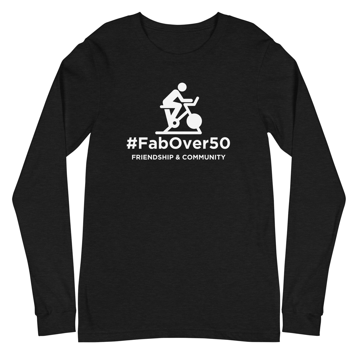 Unisex Long Sleeve Tee with White Logo and Leaderboard Name on Back