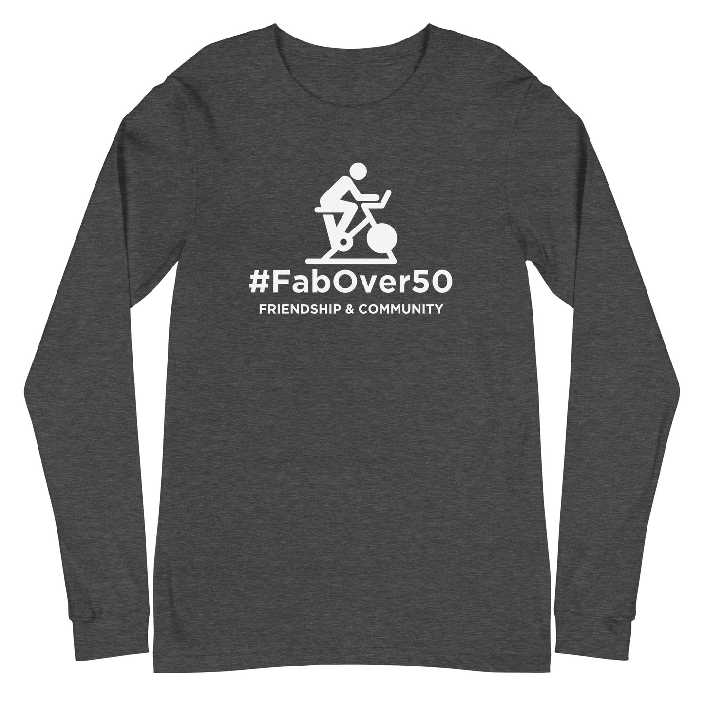 Unisex Long Sleeve Tee with White Logo and Leaderboard Name on Back