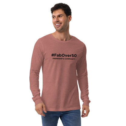 Unisex Long Sleeve Tee with Black Writing and Leaderboard Name on Back (No Logo)