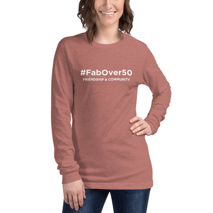 Unisex Long Sleeve Tee with White Writing and Leaderboard Name on Back (No Logo)