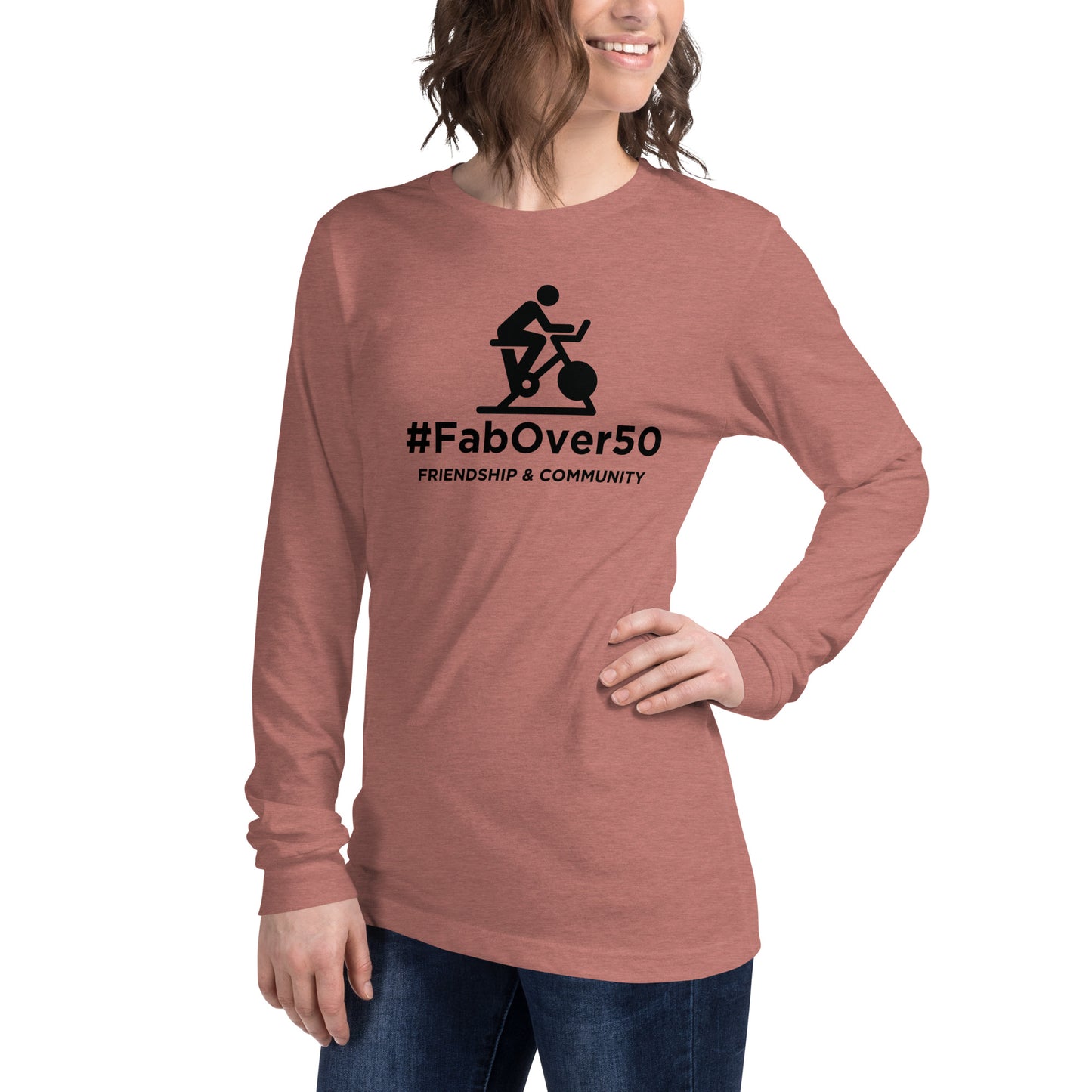 Unisex Long Sleeve Tee with Black Logo and Leaderboard Name on Back