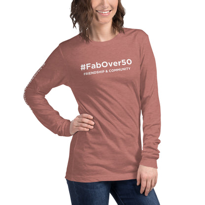 Unisex Long Sleeve Tee (no logo) with White Writing and Leaderboard Name on SLEEVE