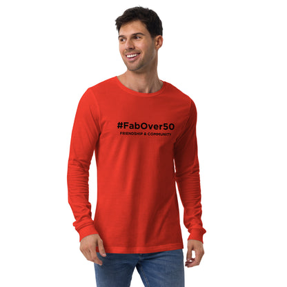 Unisex Long Sleeve Tee with Black Writing and Leaderboard Name on Back (No Logo)