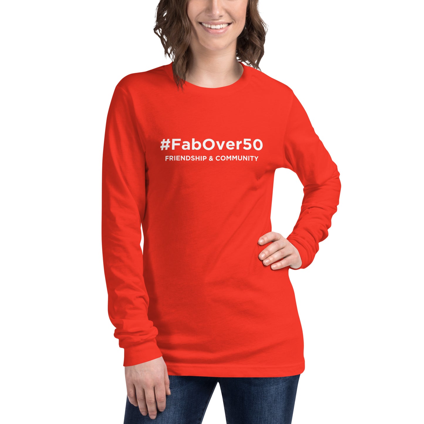 Unisex Long Sleeve Tee with White Writing and Leaderboard Name on Back (No Logo)