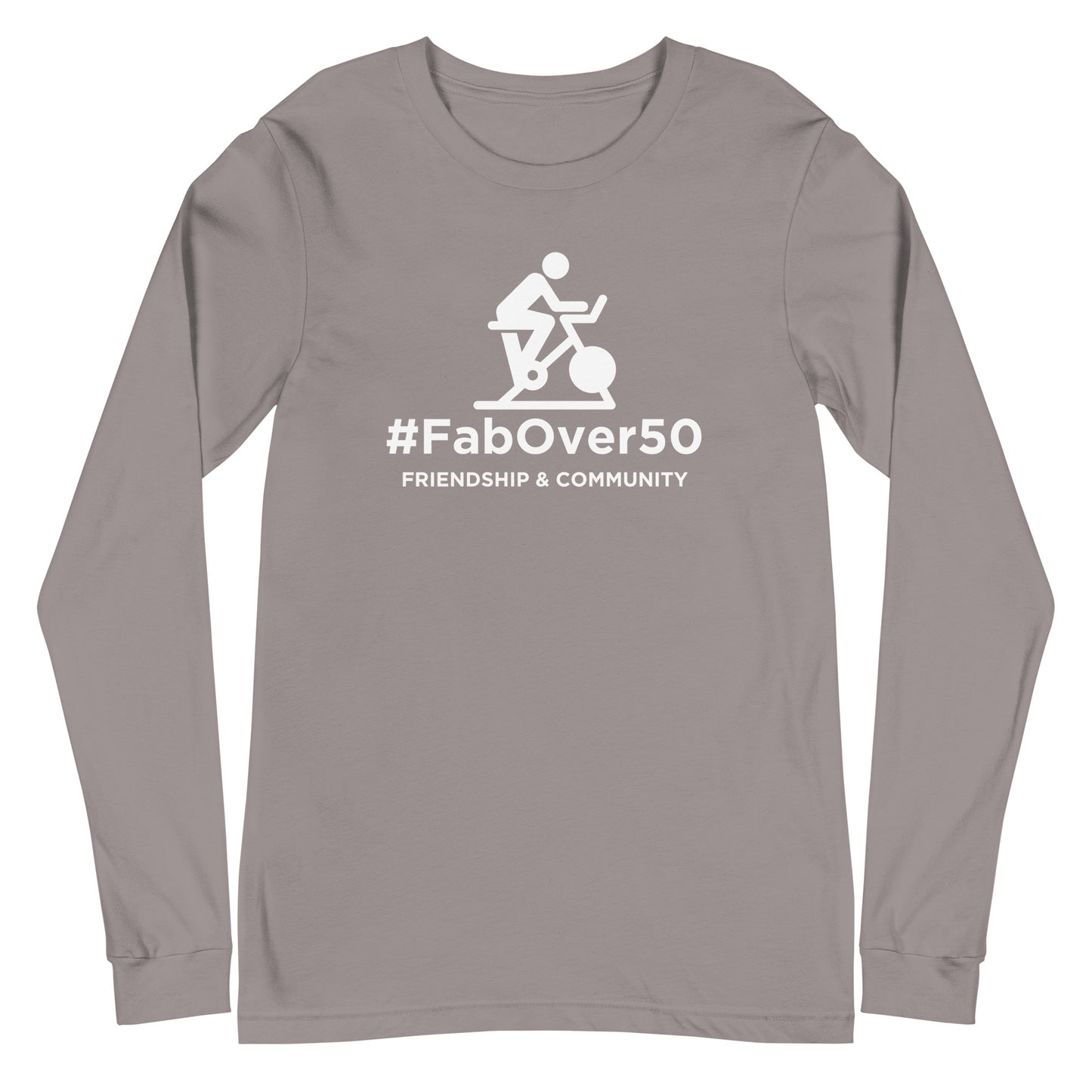 Unisex Long Sleeve Tee with White Logo and Leaderboard Name on Back