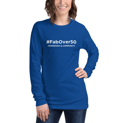 Unisex Long Sleeve Tee with White Writing and Leaderboard Name on Back (No Logo)