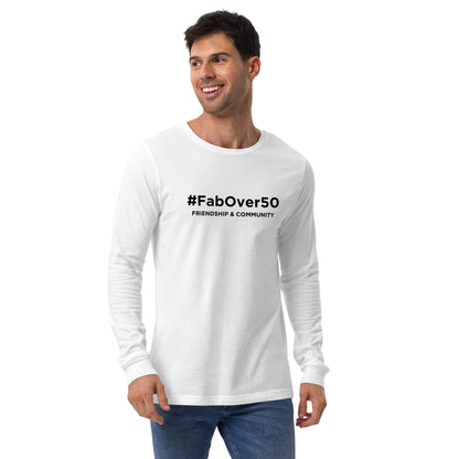 Unisex Long Sleeve Tee with Black Writing and Leaderboard Name on Back (No Logo)