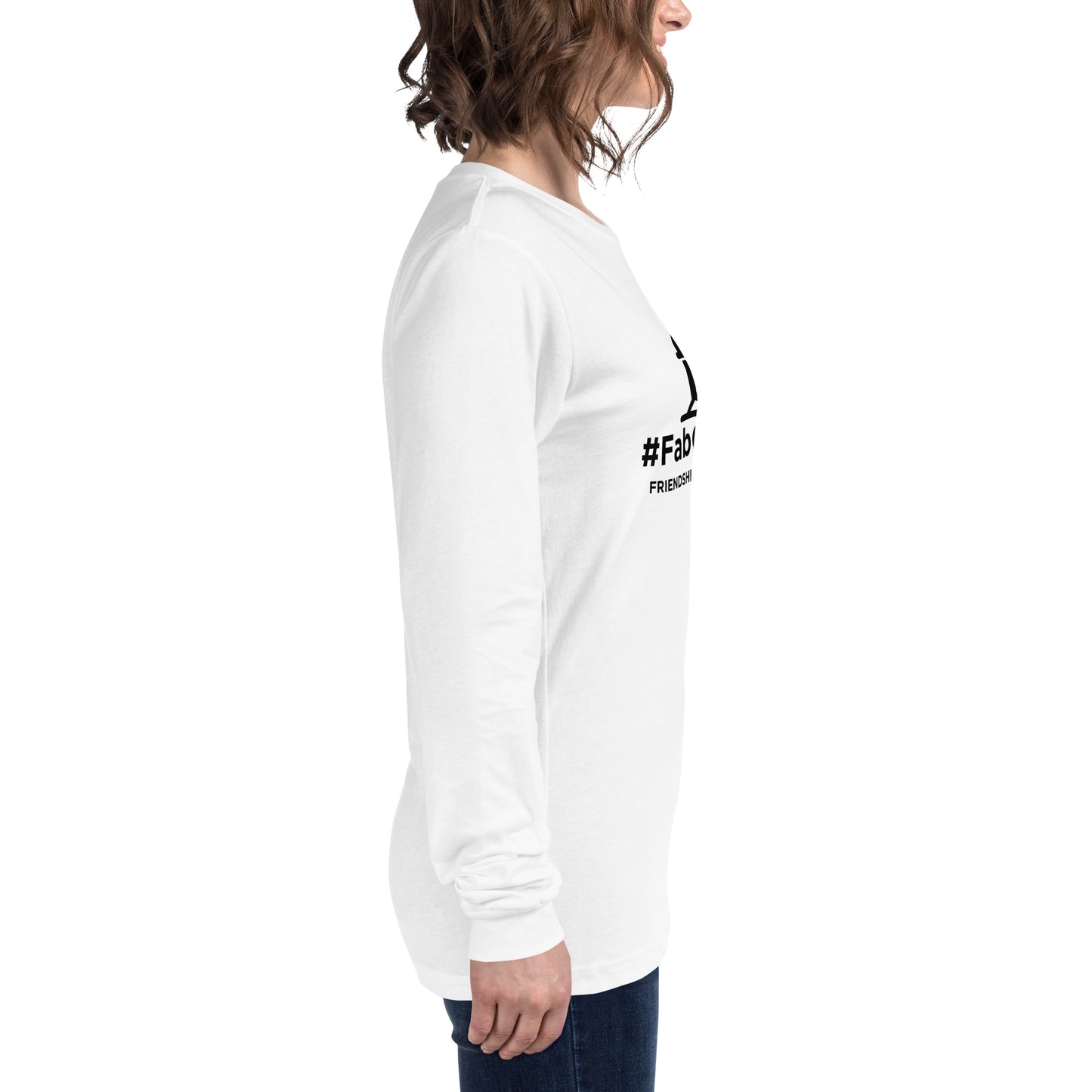 Unisex Long Sleeve Tee with Black Logo and Leaderboard Name on Back