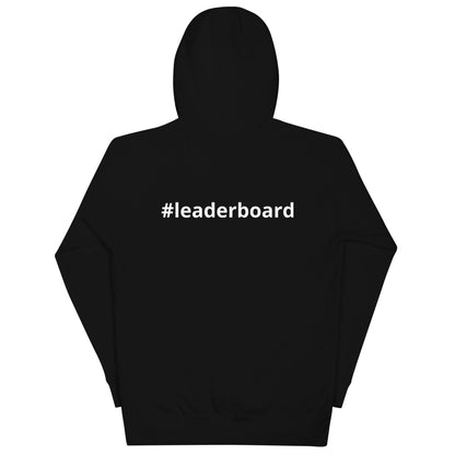 Unisex Hoodie White Writing with Leaderboard Name on Back