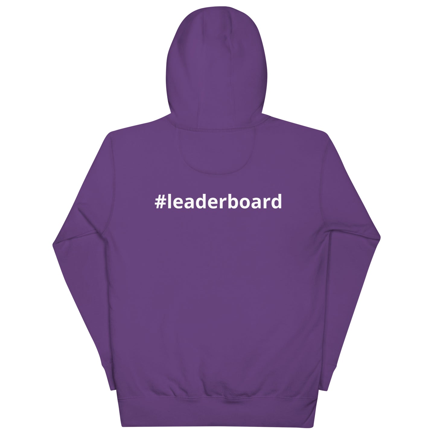 Unisex Hoodie White Writing with Leaderboard Name on Back