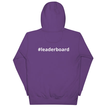 Unisex Hoodie White Writing with Leaderboard Name on Back