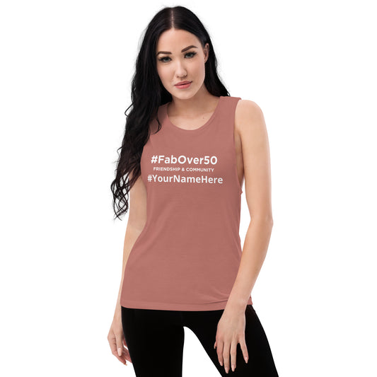 Ladies’ Muscle Tank NO BACK PRINTING Leaderboard Name on Front
