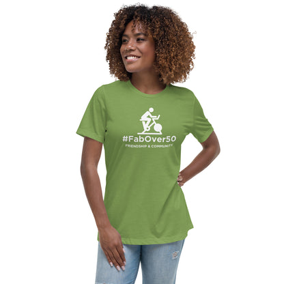 Women's Relaxed LOGO T-Shirt with White Writing and Leaderboard Name on Back